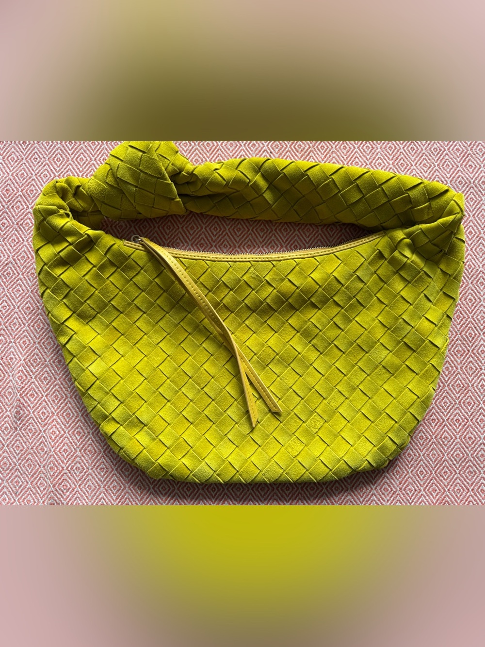 BCBG Woven Suede Shoulder Bag